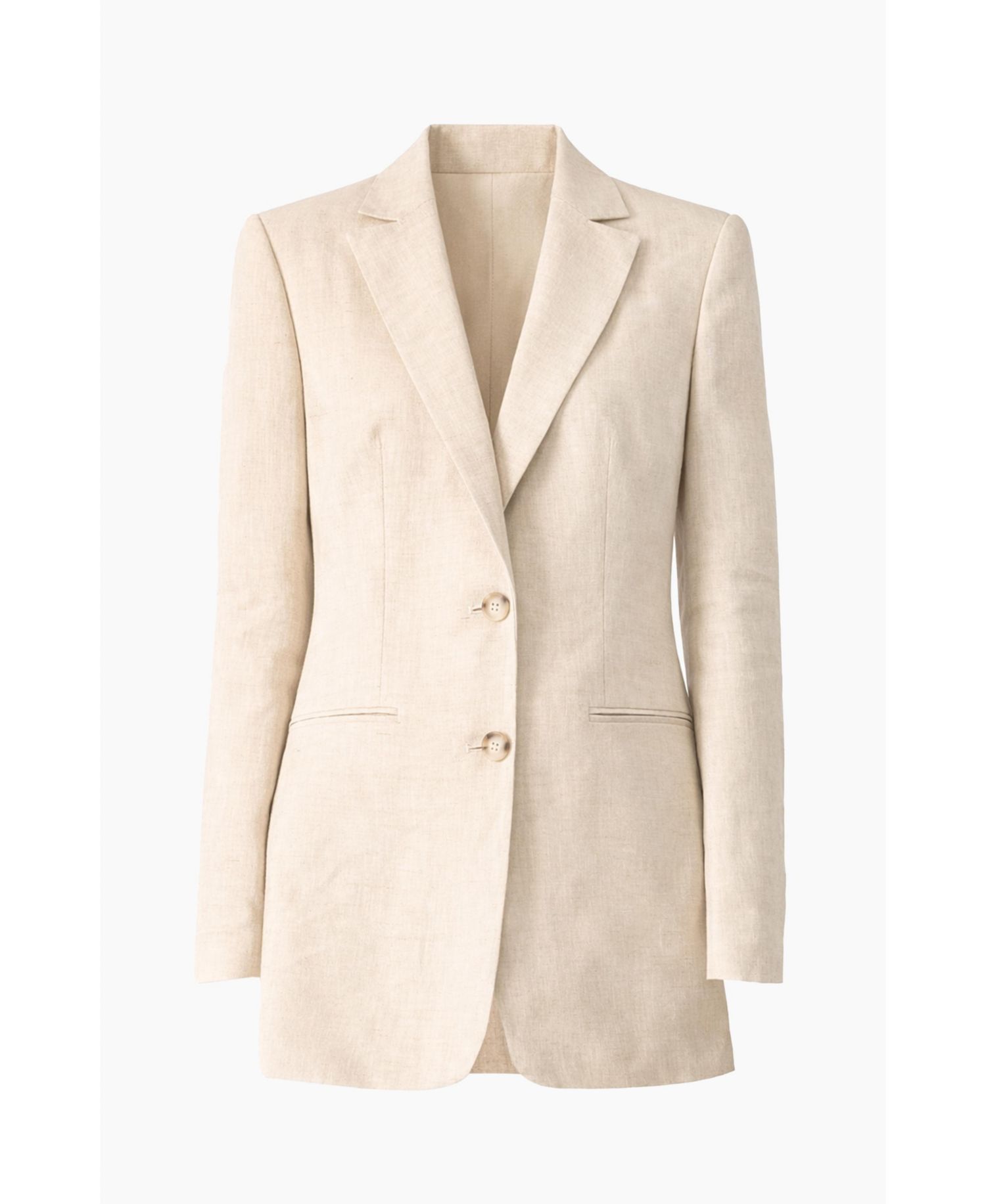 Women's Tailored Linen Two-Button Blazer