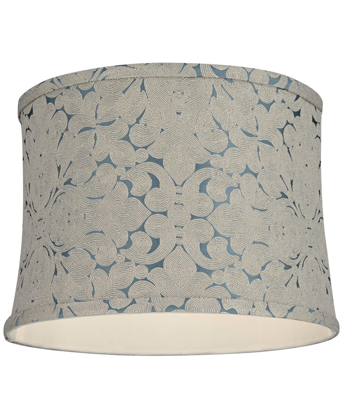Springcrest 13" Top x 14" Bottom x 10" High x 10" Slant Print Lamp Shade Replacement Plaska Drum Softback Washer Harp Finial