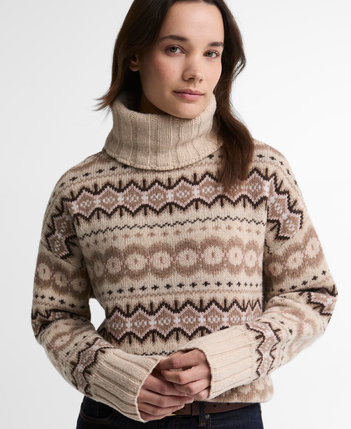 Barbour Women's Helen Fair Isle Turtleneck Sweater