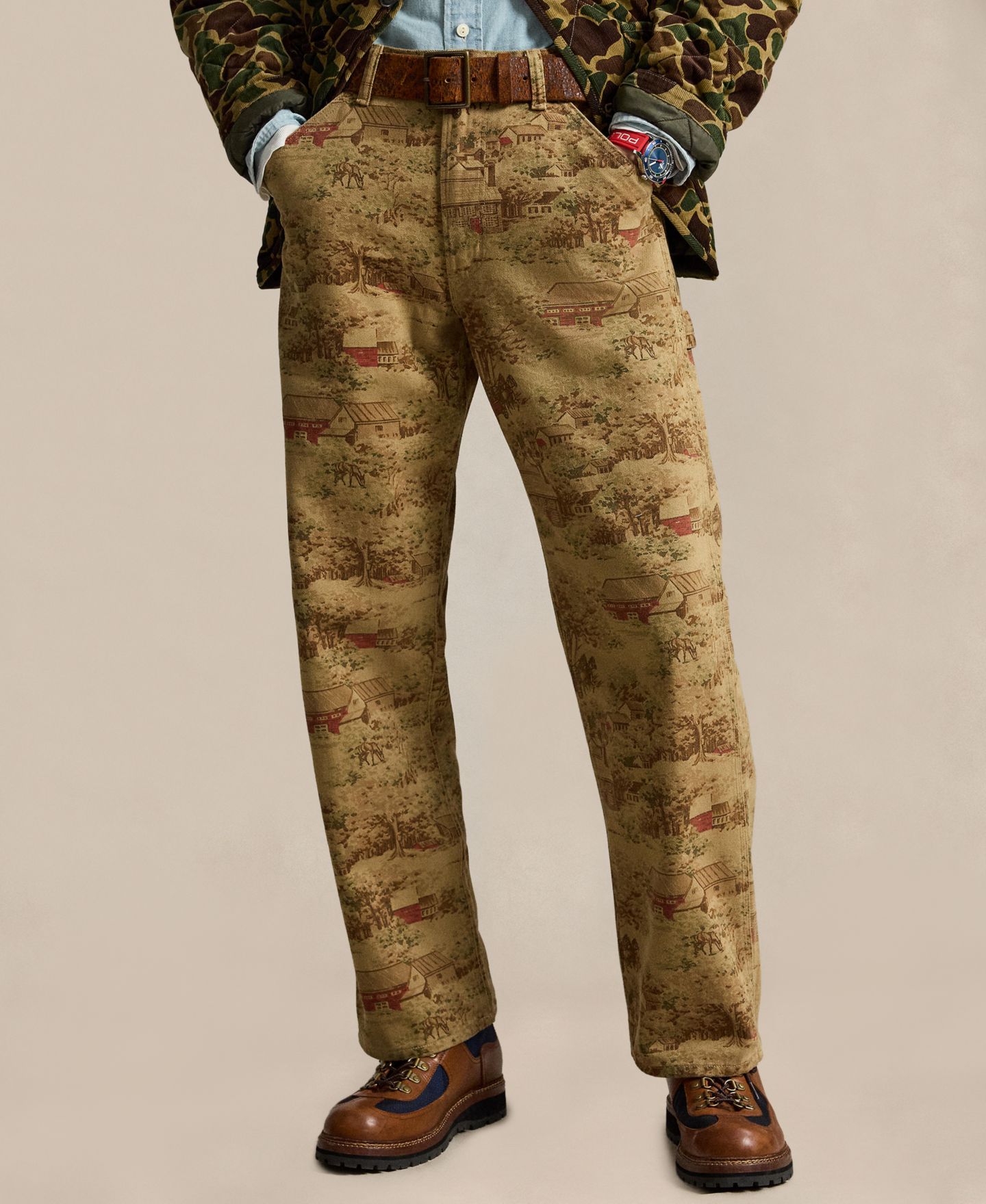 Мужские джинсы Polo Ralph Lauren Polo Printed Carpenter Regular-Fit, цвет: North Row — фото 1
