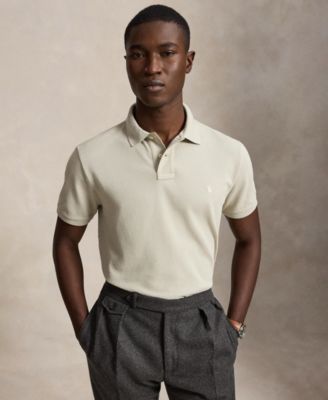 Men's Custom Slim-Fit Mesh Polo Shirt