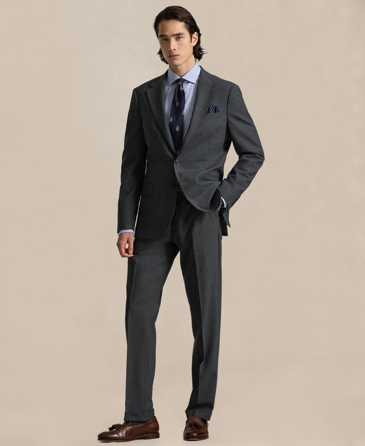 Men's Polo Modern-Fit Wool-Blend Suit Jacket
