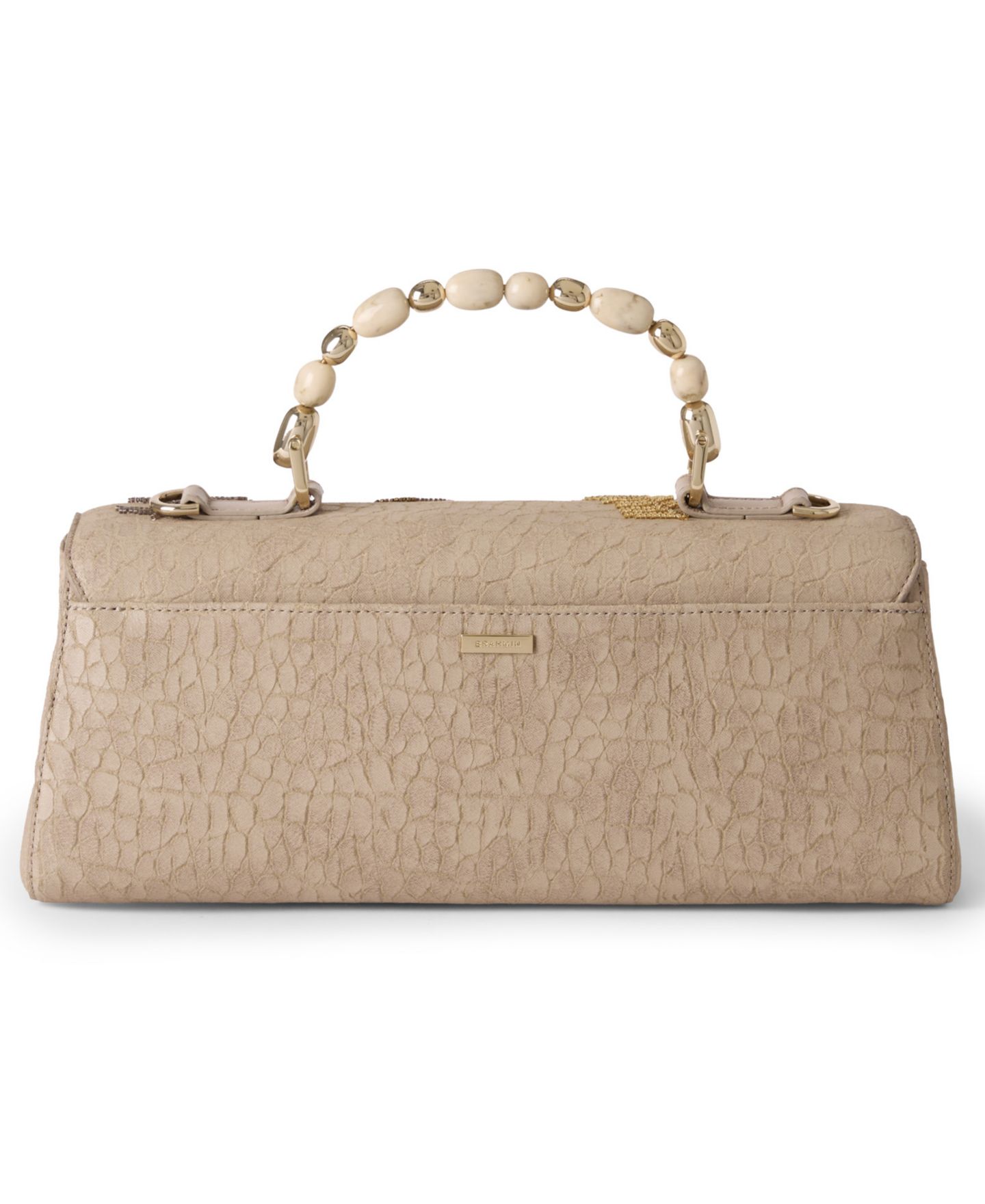 Женская сумка Brahmin Dayan Woodland Leather Medium Fossilized Satchel Handbag — фото 2