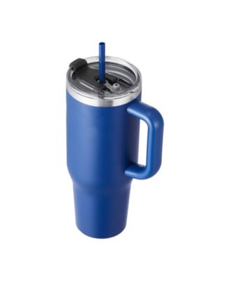 40 oz Insulated Water Bottle, Stainless Steel Travel Coffee Mug with Handle Lid, Leakproof Flask
