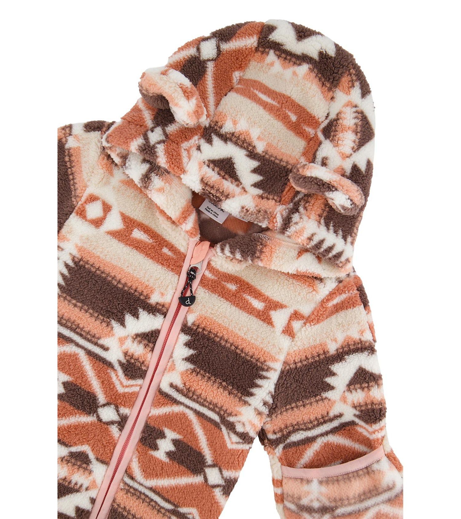 Baby Girls (3M- 24M) Mid-Season Plush One-Piece Outerwear Aztec