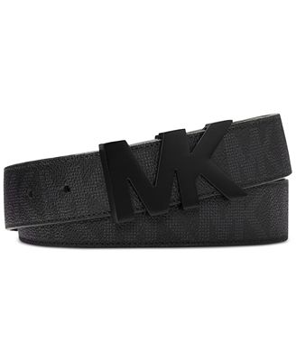 Michael Kors Men's Logo Tape Slider Belt Brown Size 30