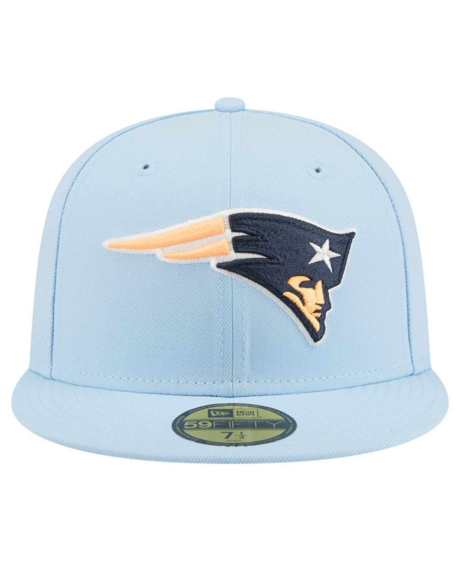 Men's Coastal Blue New England Patriots 59FIFTY Fitted Hat