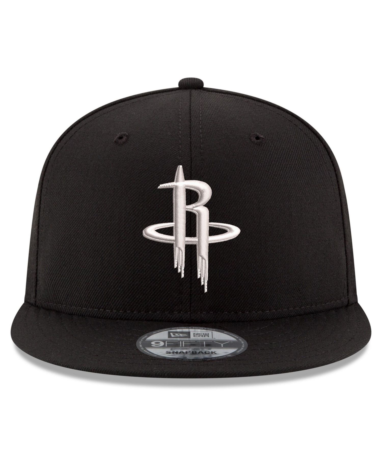 Men's Black Houston Rockets 9FIFTY Snapback Hat