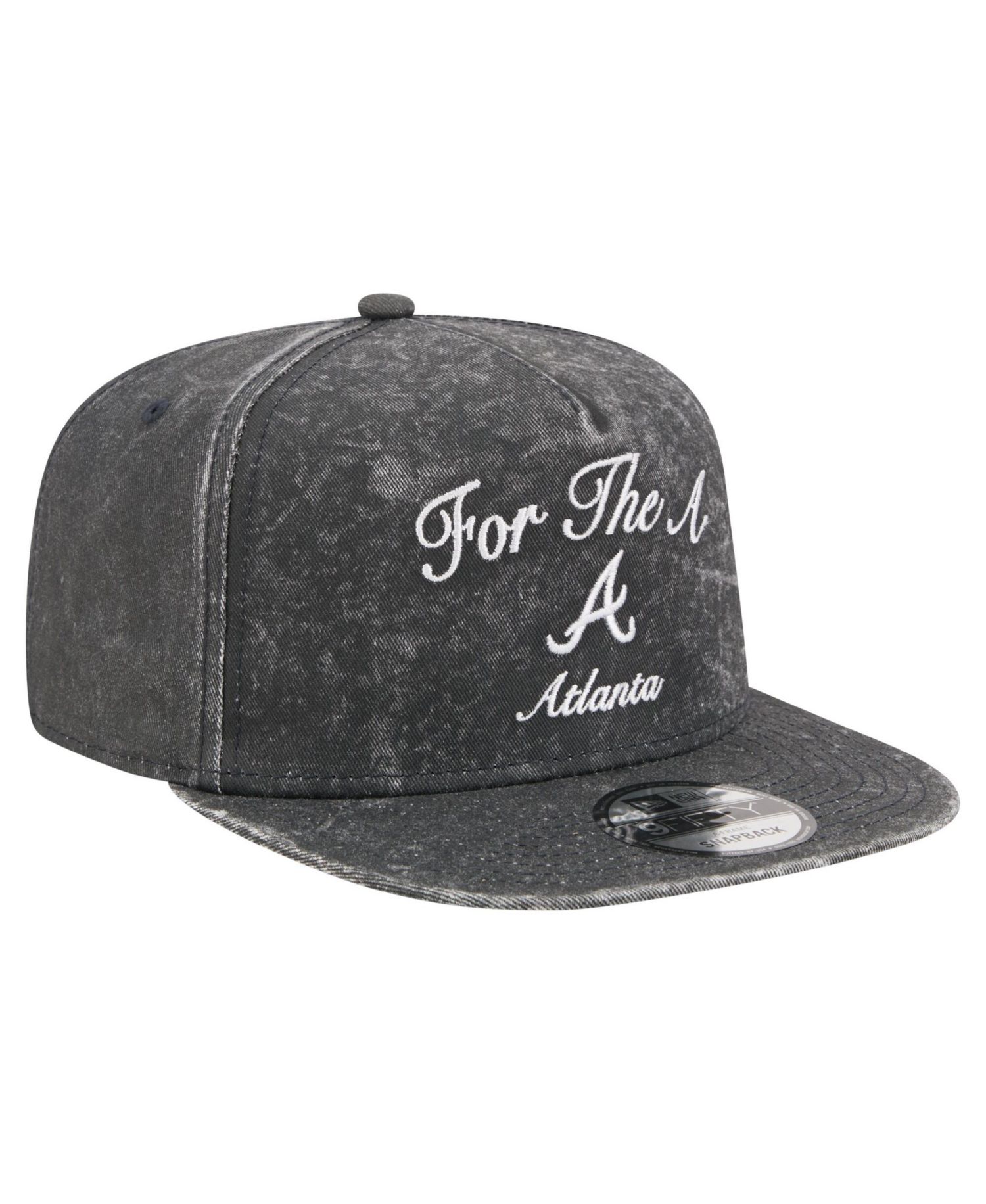 Men's Black Atlanta Braves City Slogan A-Frame 9FIFTY Snapback Hat