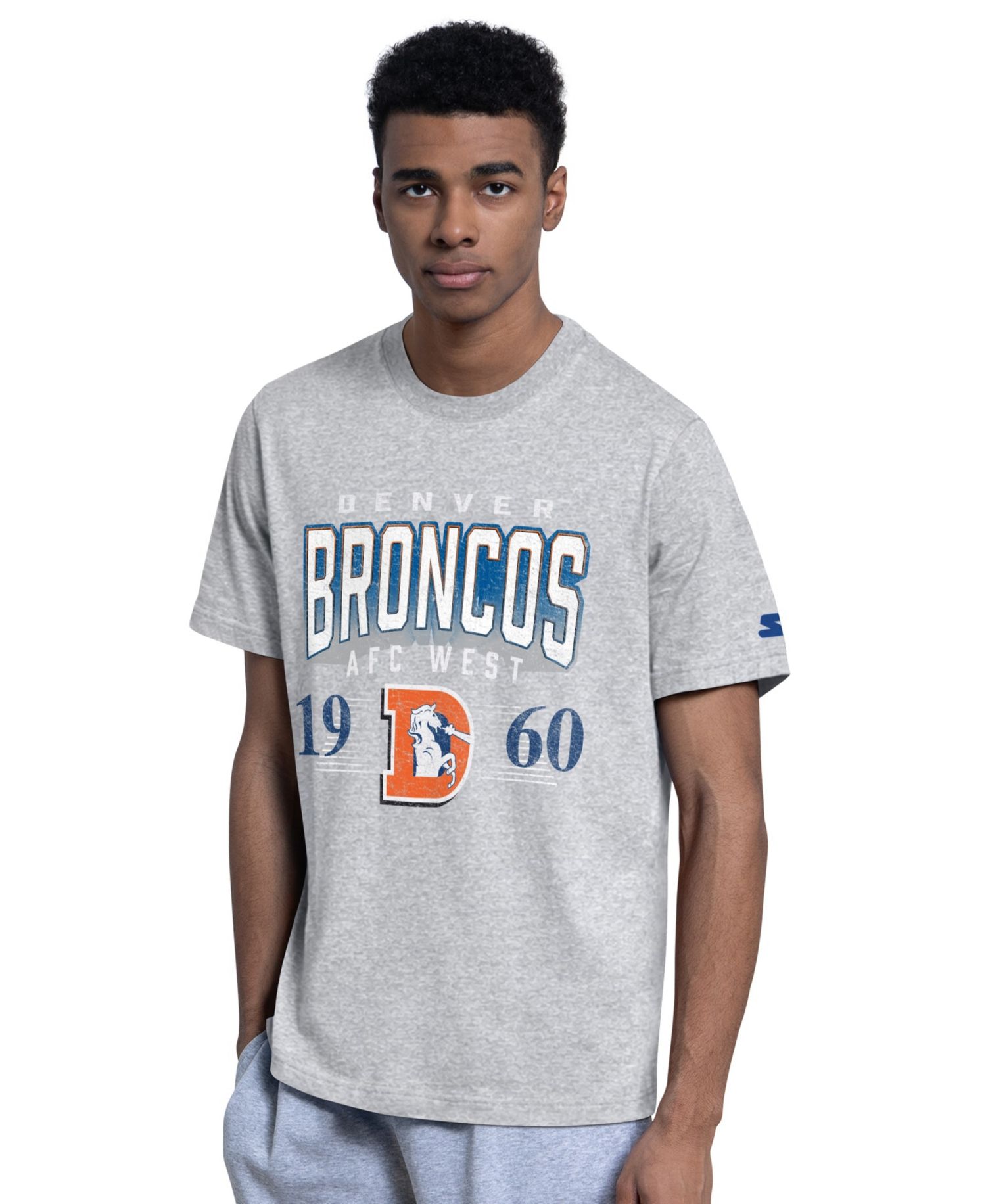 Men's Royal/Gray Denver Broncos Two-Pack Throwback Logo T-Shirt Set