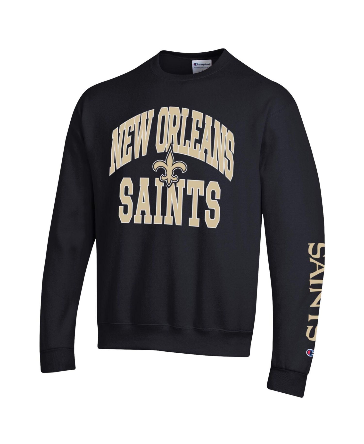 Men's Black New Orleans Saints Powerblend Fleece Sweatshirt