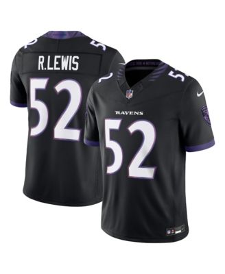 Men's Ray Lewis Black Baltimore Ravens Alternate Vapor F.U.S.E. Stitched Retired Player Limited Jersey