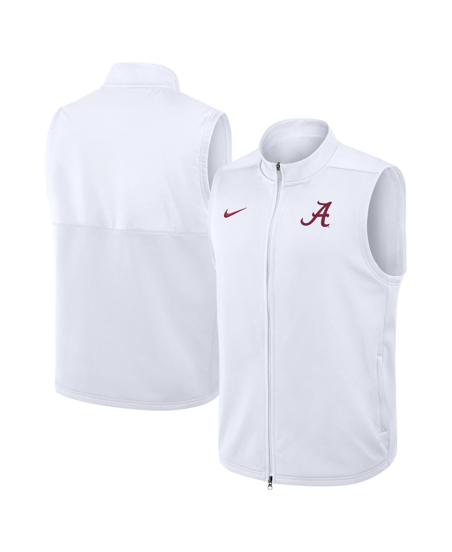 Men's White Alabama Crimson Tide Primetime Victory Therma-FIT Full-Zip Vest
