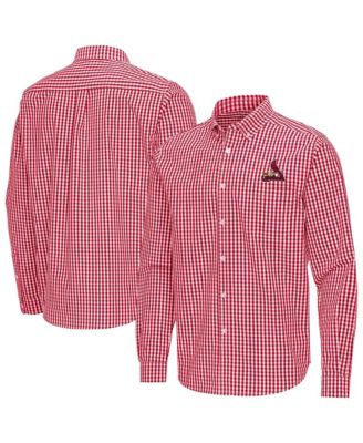 Men's Red St. Louis Cardinals Ellis Woven Tri-Blend Button-Down Shirt