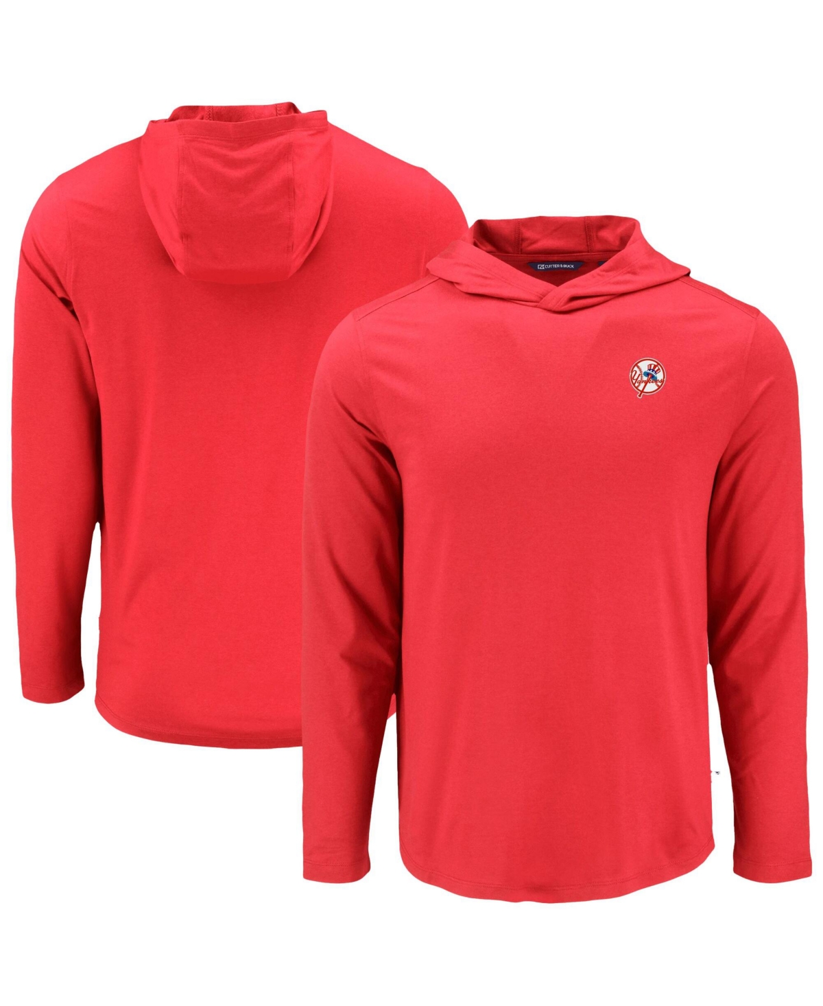 Cutter Buck Men's Red New York Yankees Coastline Epic Comfort Hoodie Long Sleeve T-Shirt