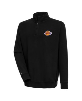 Men's Black Los Angeles Lakers Victory Quarter-Zip Pullover Sweatshirt