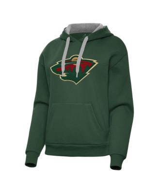 Women's Minnesota Wild Victory Brushed-Back Fleece Pullover Hoodie