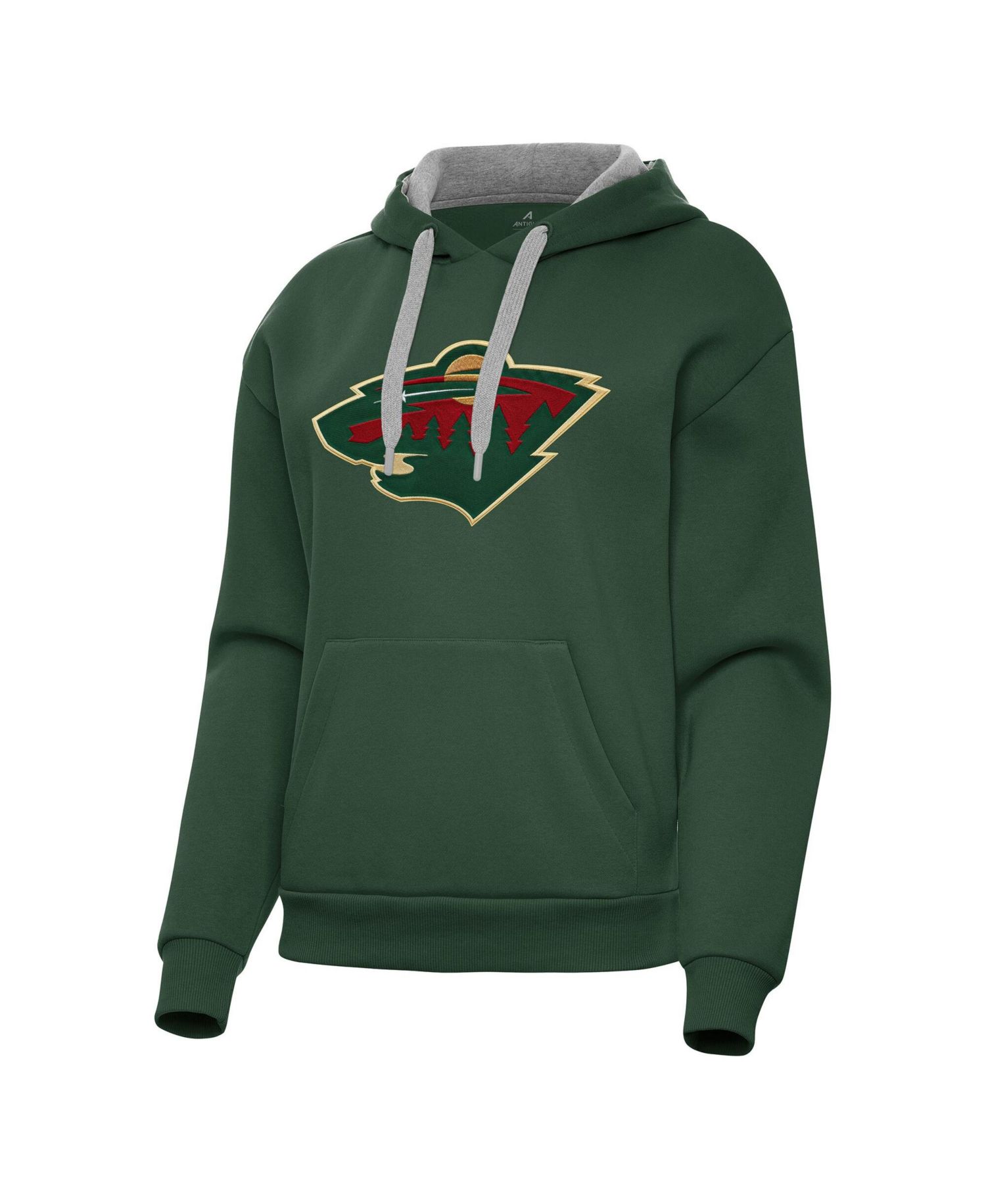 Women's Minnesota Wild Victory Brushed-Back Fleece Pullover Hoodie