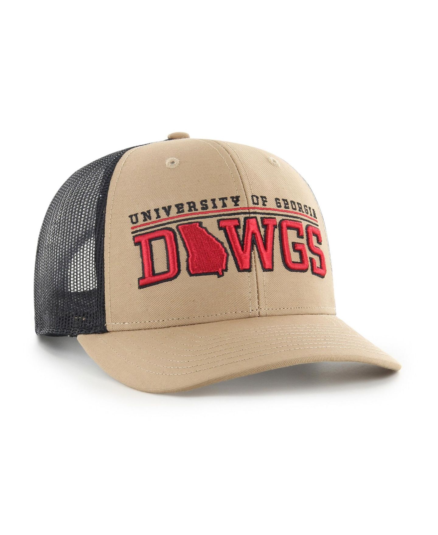 Мужская кепка '47 Brand Khaki Georgia Bulldogs Local Statement Trucker Adjustable Hat — фото 3
