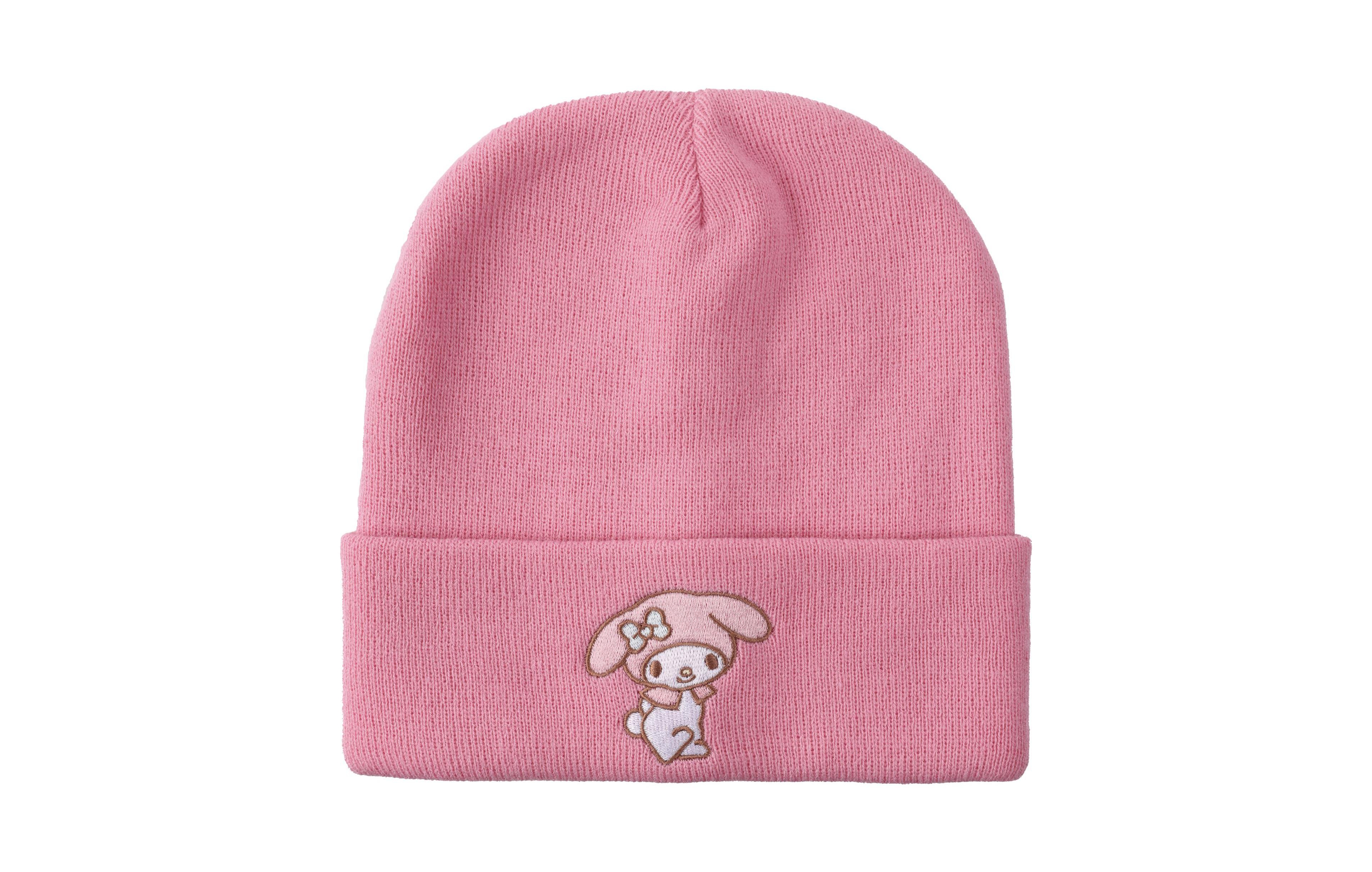 My Melody Women's Embroidered Character Art Cuff Beanie