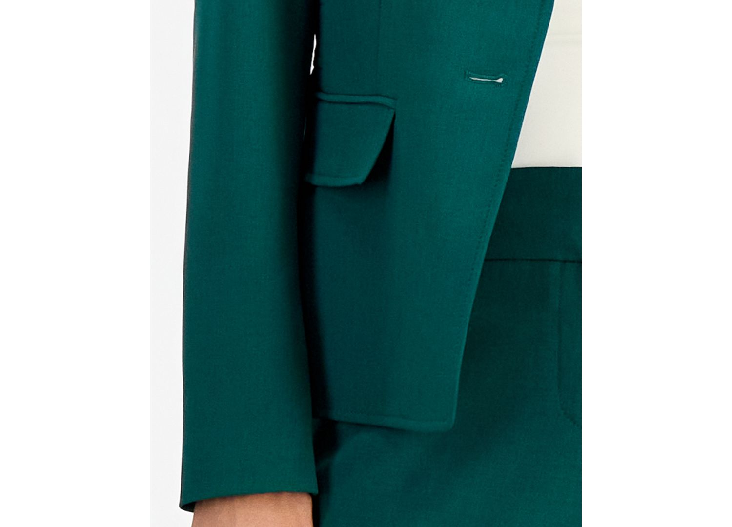 Women's Notch-Collar Stretch Wide-Leg Jacket and Pants, 2-Piece Set