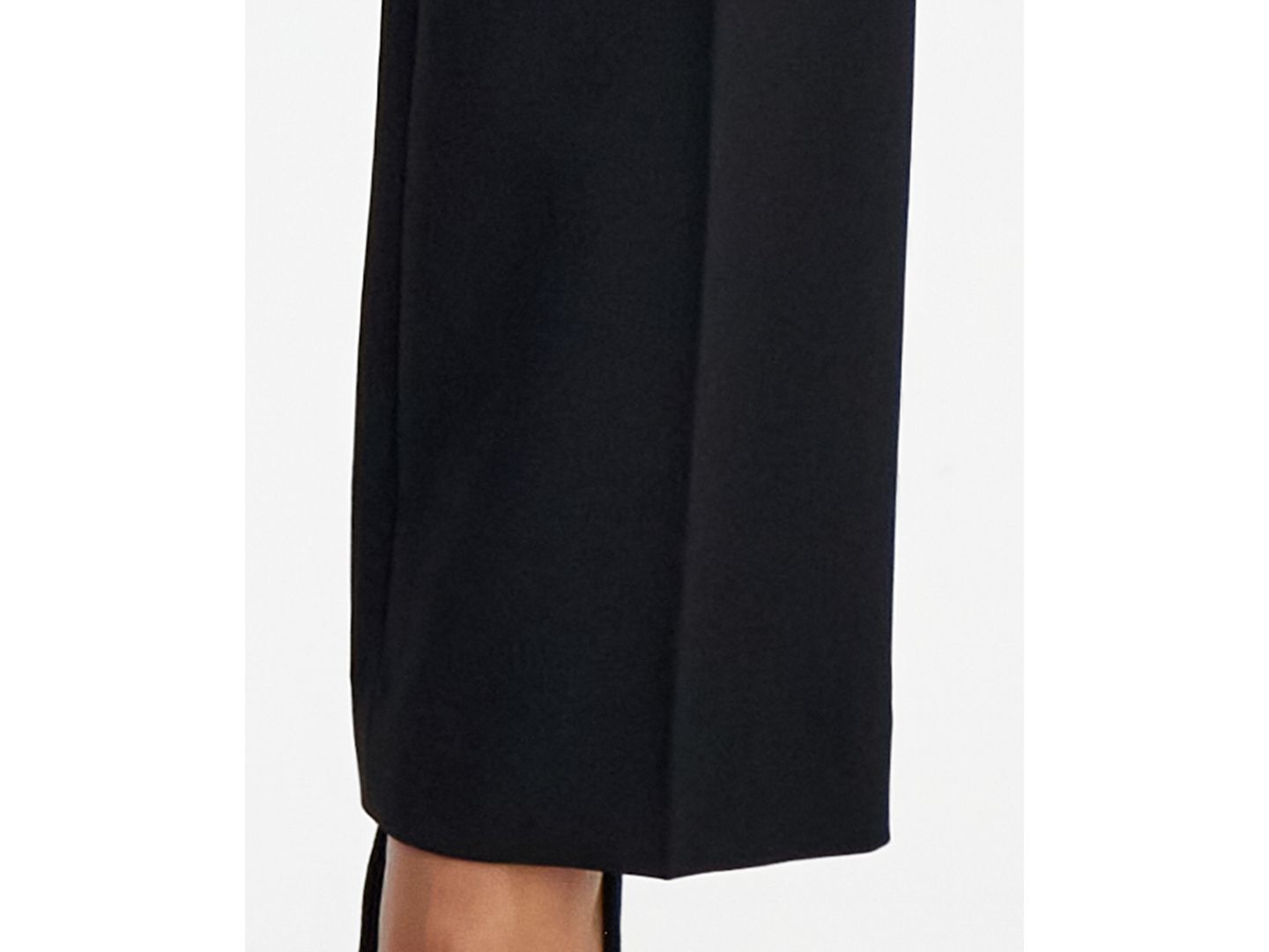 Женский комплект Le Suit Petite Kate Two-Button Contrast Piping Jacket and Pants, 2-Piece Suit, цвет: Чёрный / Ванильный ледяной — фото 5