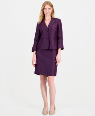 Women's Classic Fit Bell-Sleeve Pencil Jacket and Skirt, 2-Piece Set