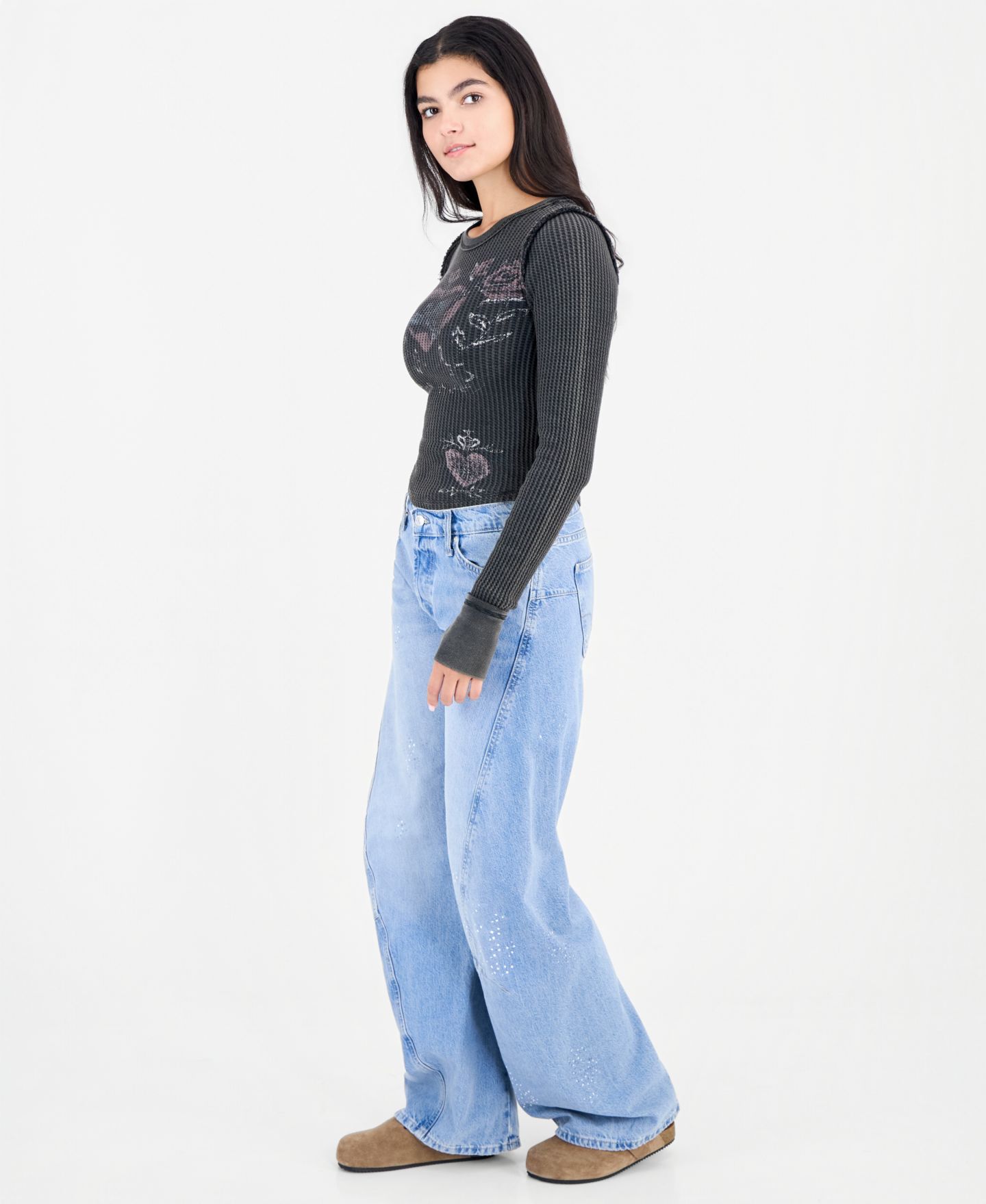 Женские джинсы Free People Fable Twisted Seam, цвет: Art School — фото 2