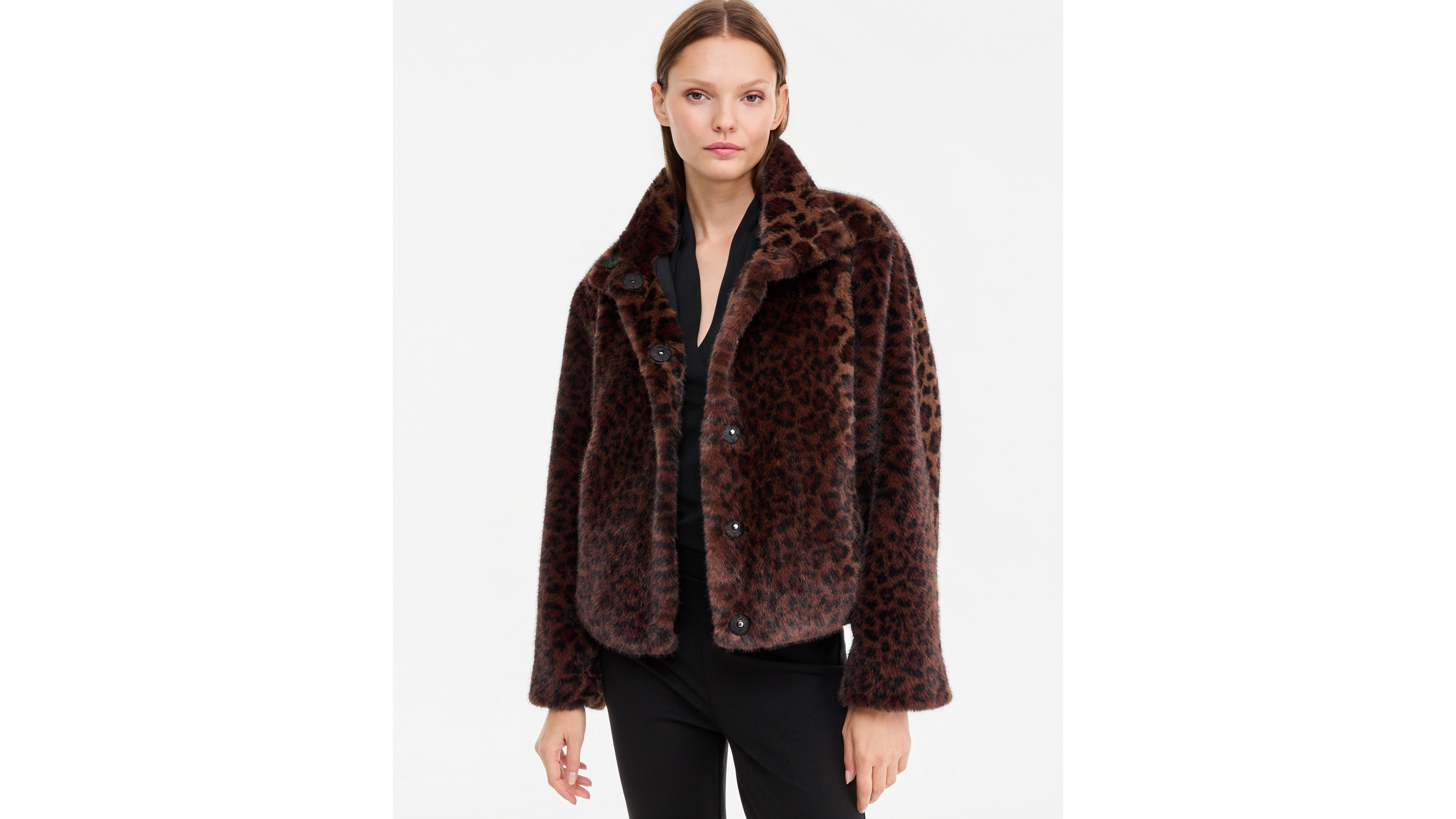 Kobi Halperin Women's Victoria Teddy Animal-Print Faux-Fur Coat, Macy's Exclusive