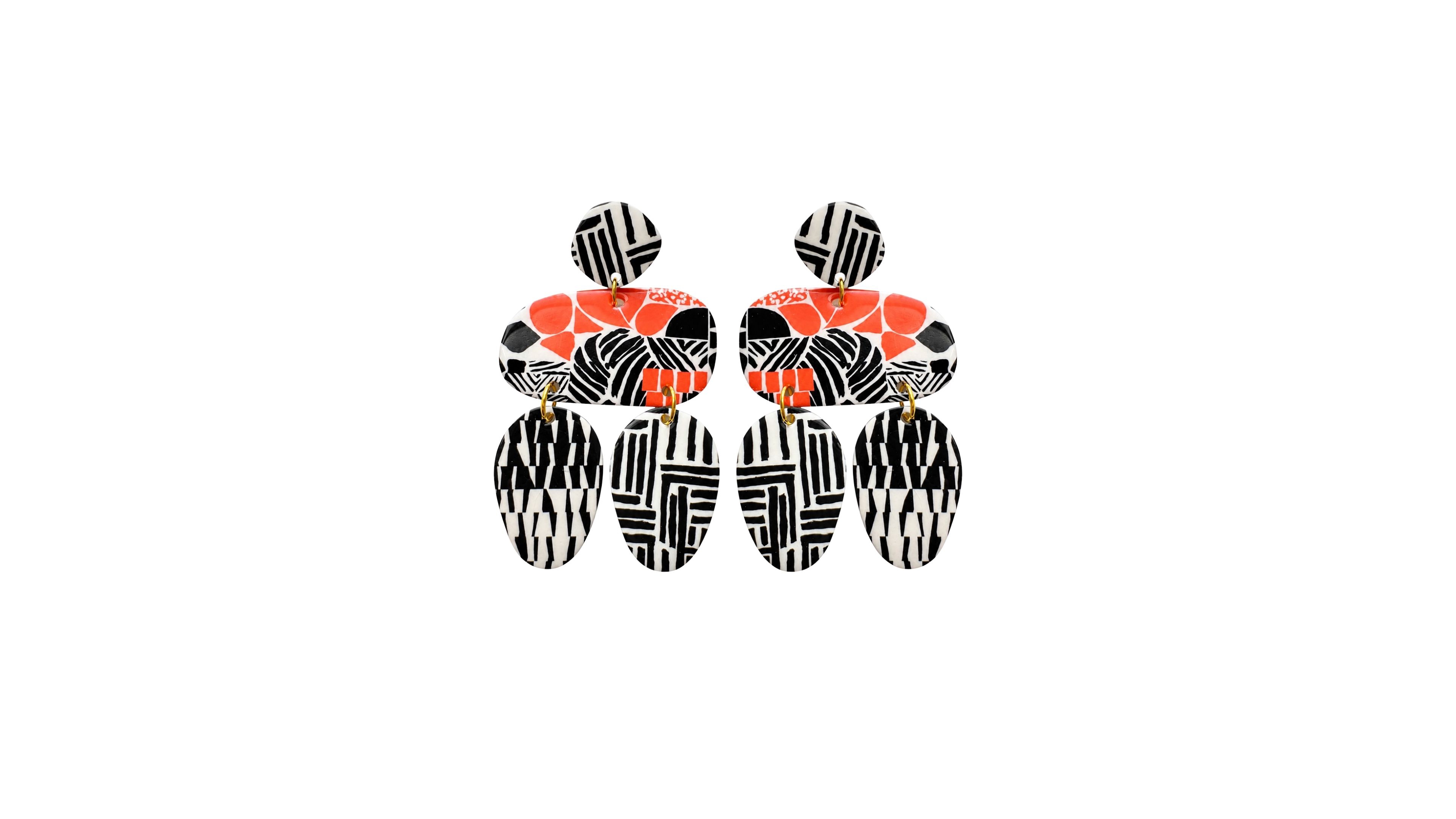 Swanky Designs Quinn Modern Statement Earrings