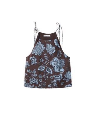Women's Floral-Print Halter Top