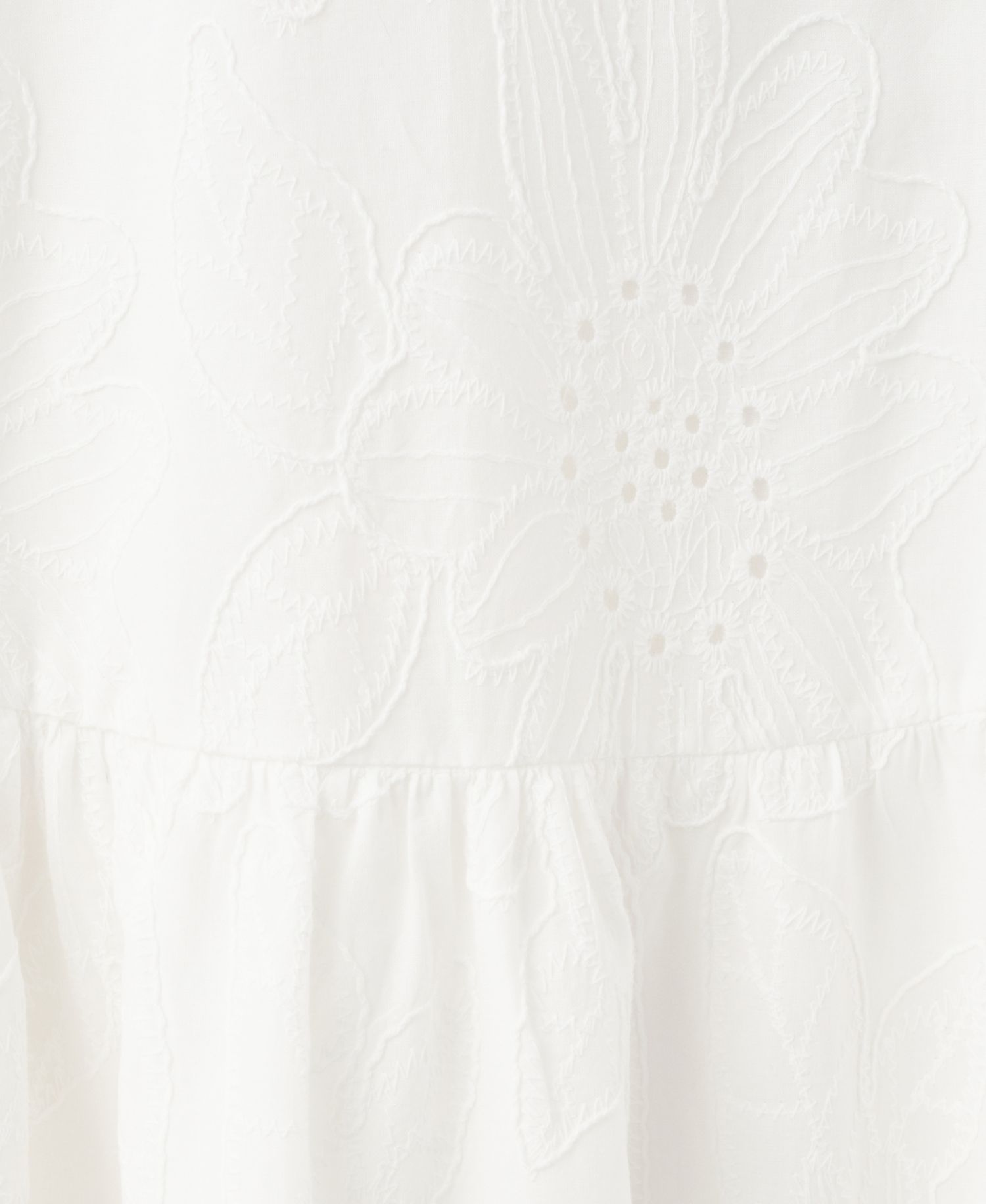 Women's Openwork-Embroidery Halter A-Line Cotton Dress