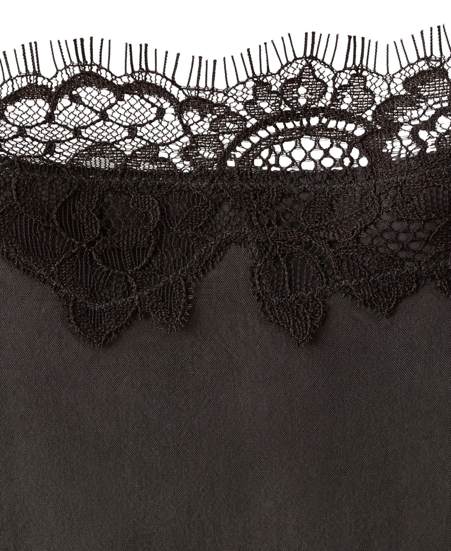 Женский топ Mango Satin-Lace Square Neck Camisole, цвет: Коричневый — фото 3