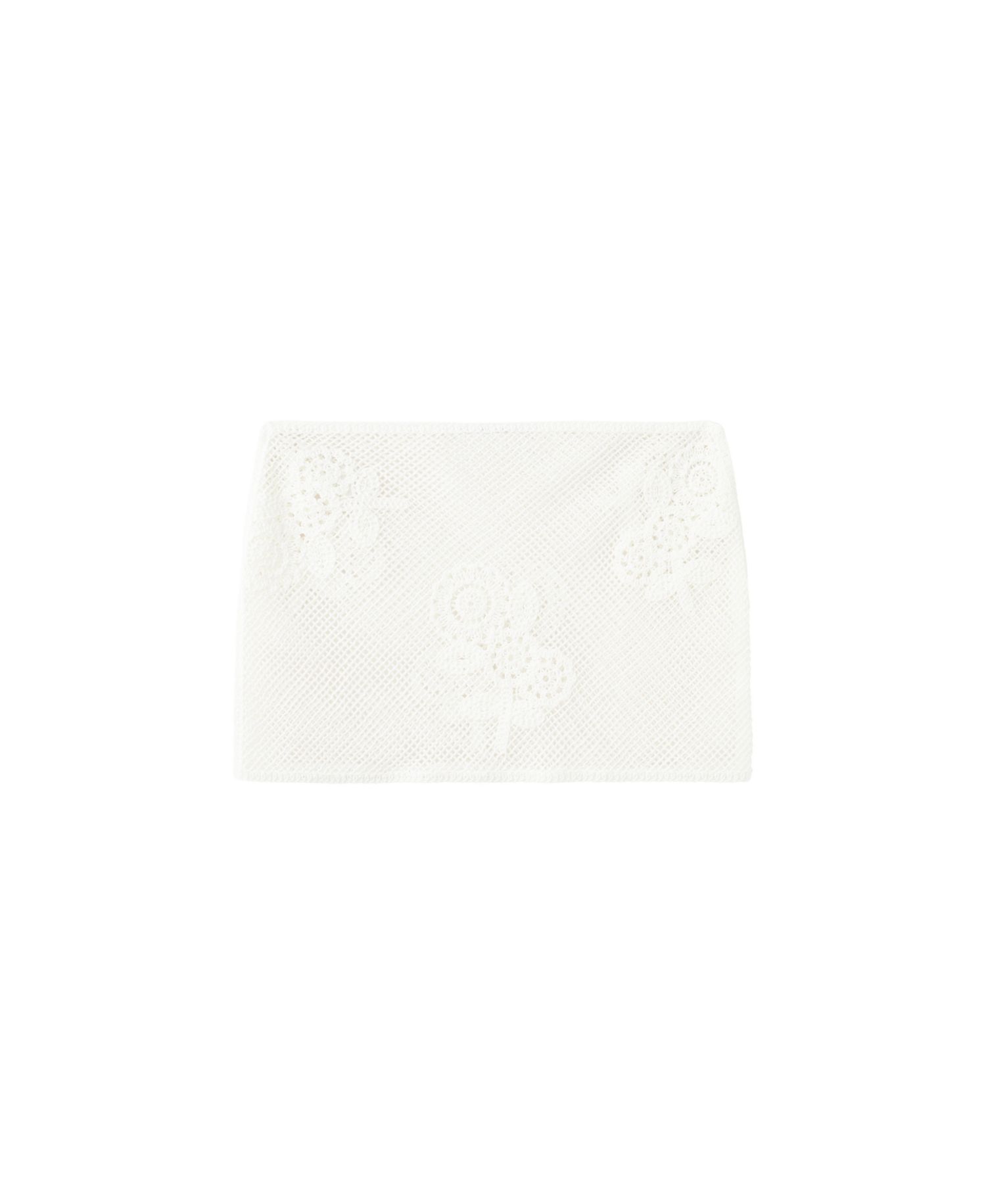 Women's Floral Crocheted Mini Skirt