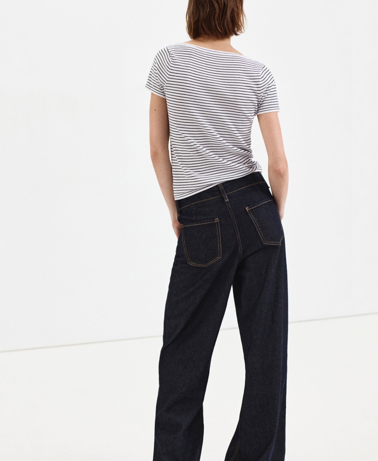 Women's Short-Sleeve Boat Neck Fine-Knit Sweater
