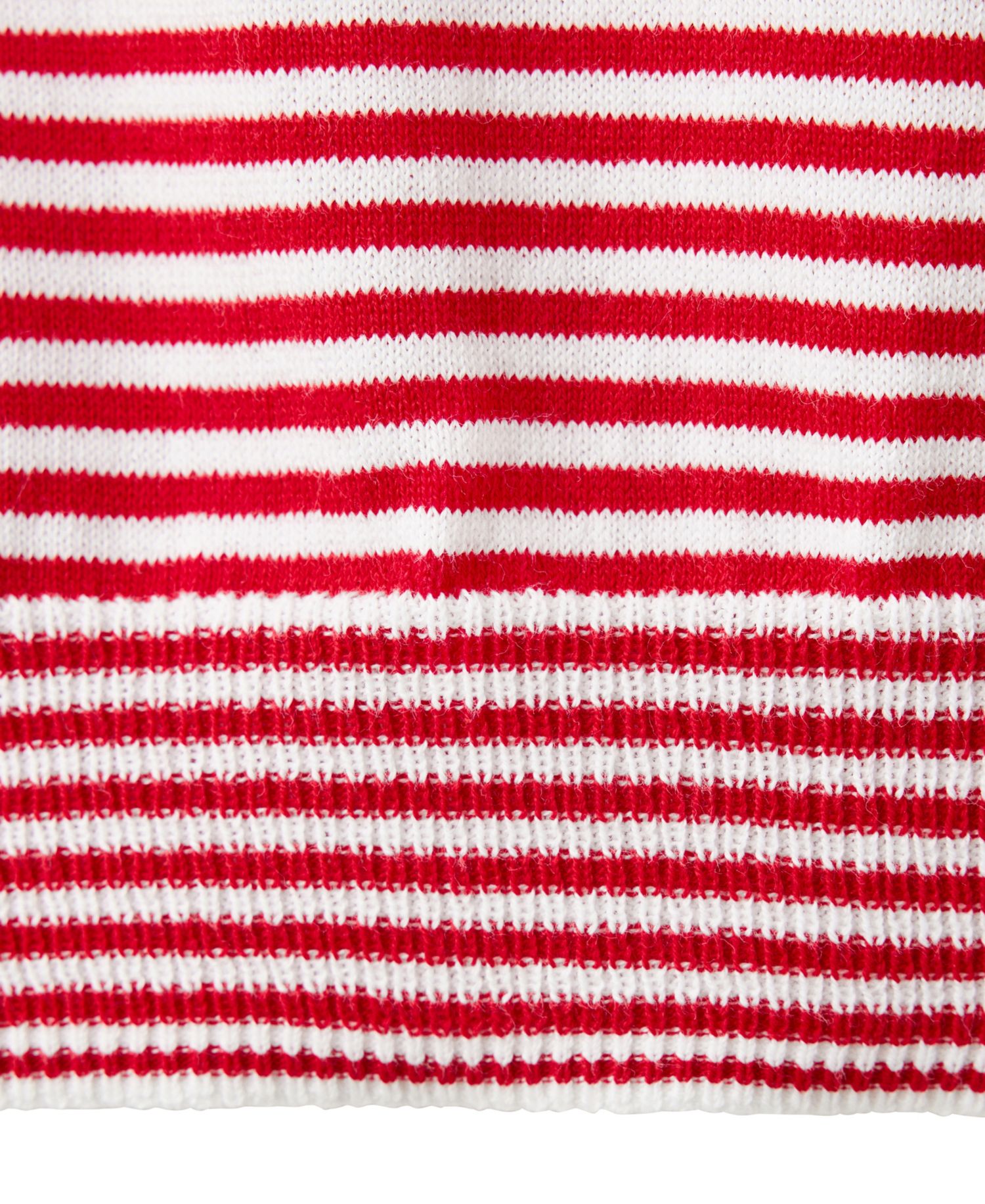 Women's Striped Polo Short-Sleeve Sweater