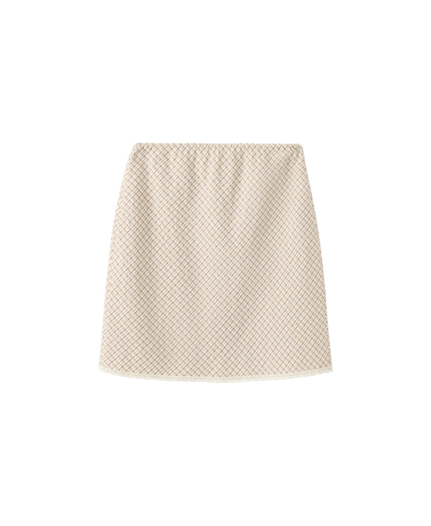 Women's Plaid A-Line Lace Skirt