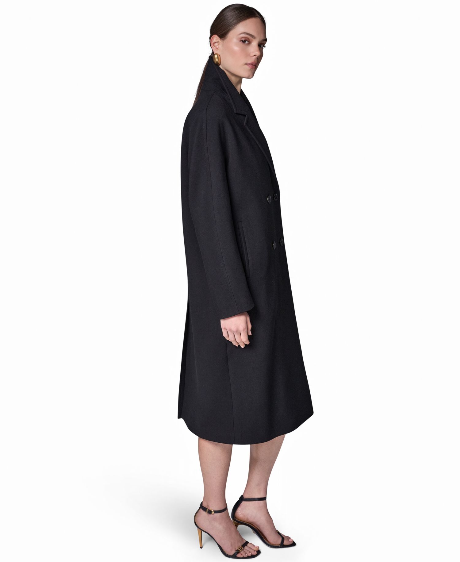 Women's Double-Breasted Lined Rain Coat