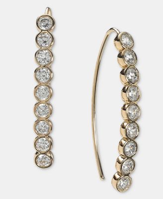 Cubic Zirconia Threader Earrings