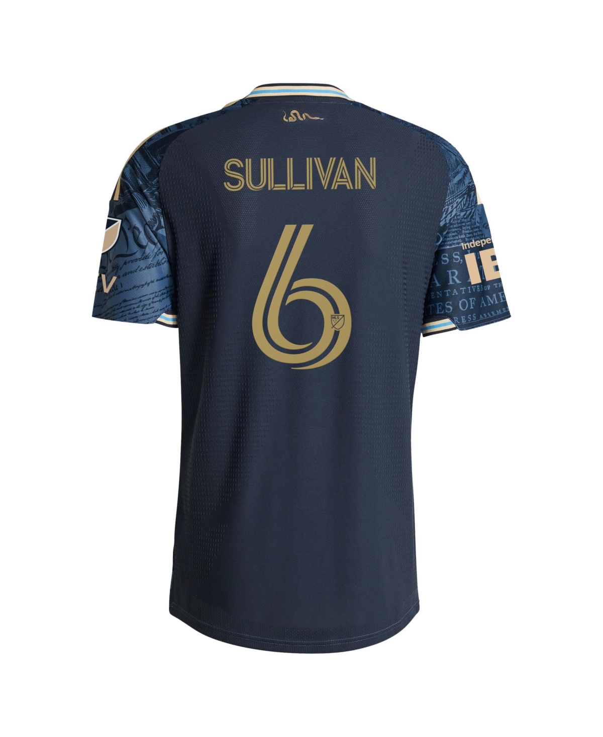 Adidas Men's Cavan Sullivan Navy Philadelphia Union 2026 1776 Kit On-Field Authentic Patch Jersey