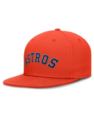Men's Orange Houston Astros Wordmark Dri-FIT Round Bill True Fitted Hat