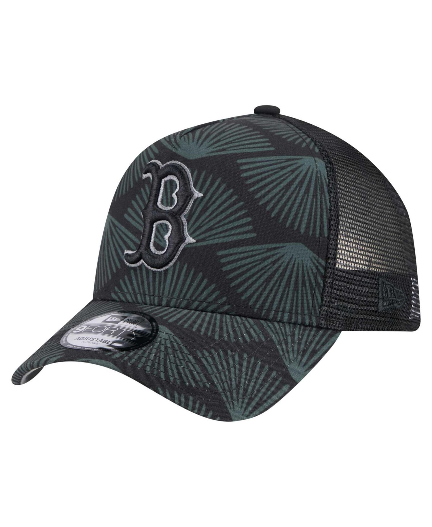Men's Black Boston Red Sox 9FORTY A-Frame Trucker Adjustable Hat