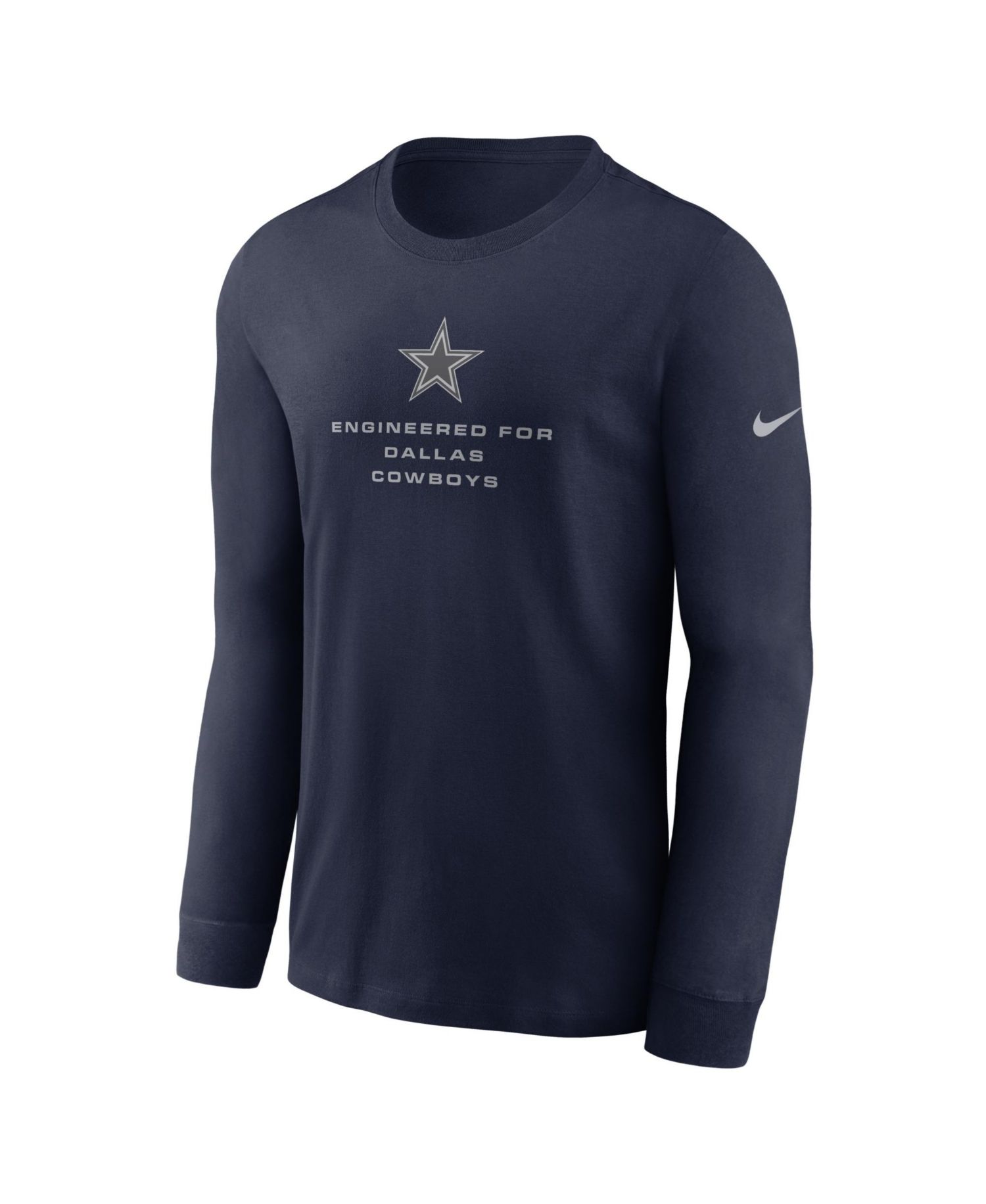 Men's Navy Dallas Cowboys Sideline Bold Arch Star Dri-FIT Long Sleeve T-Shirt