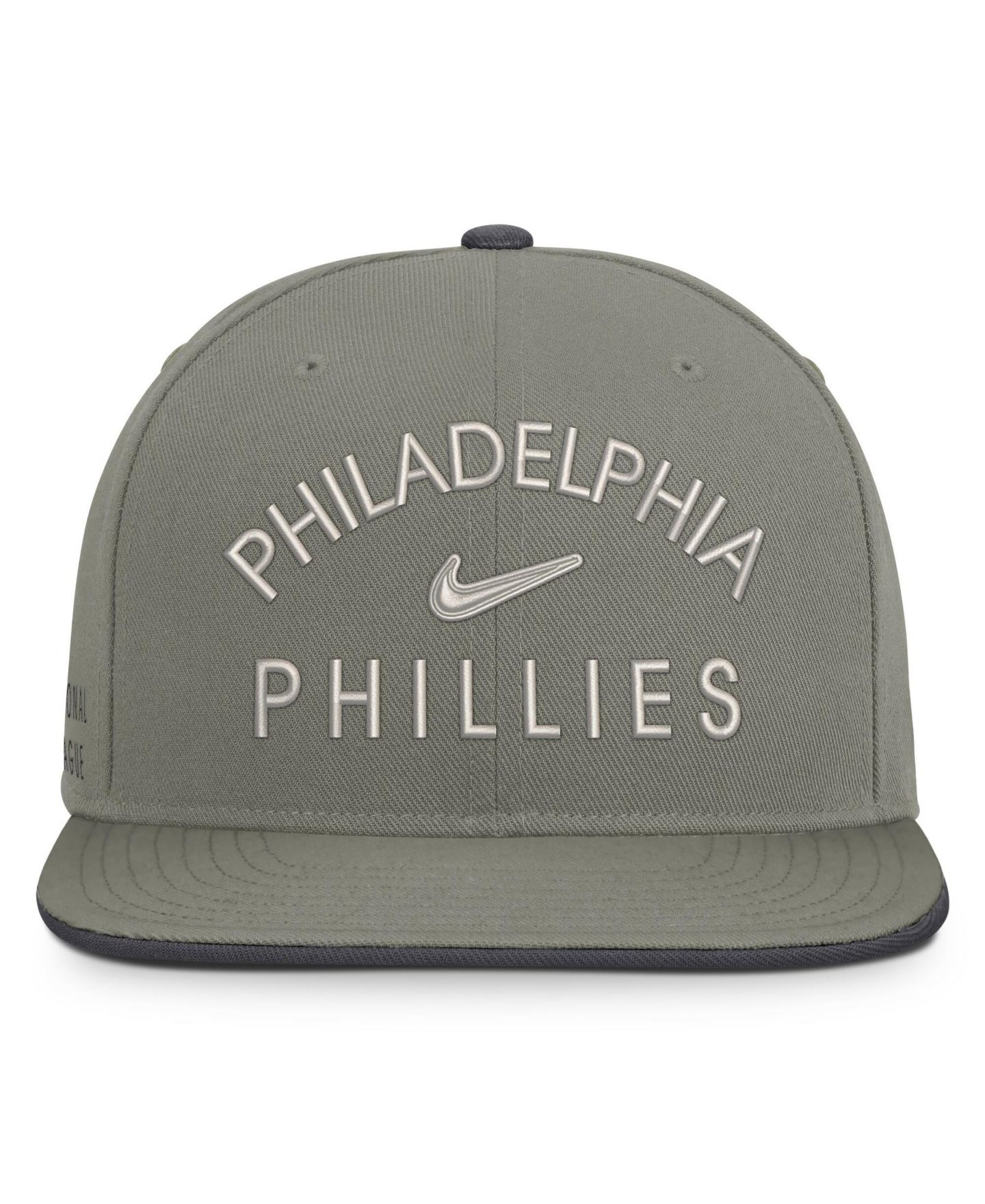 Мужская кепка Nike Olive Philadelphia Phillies Pro Dri-FIT Snapback Hat — фото 2