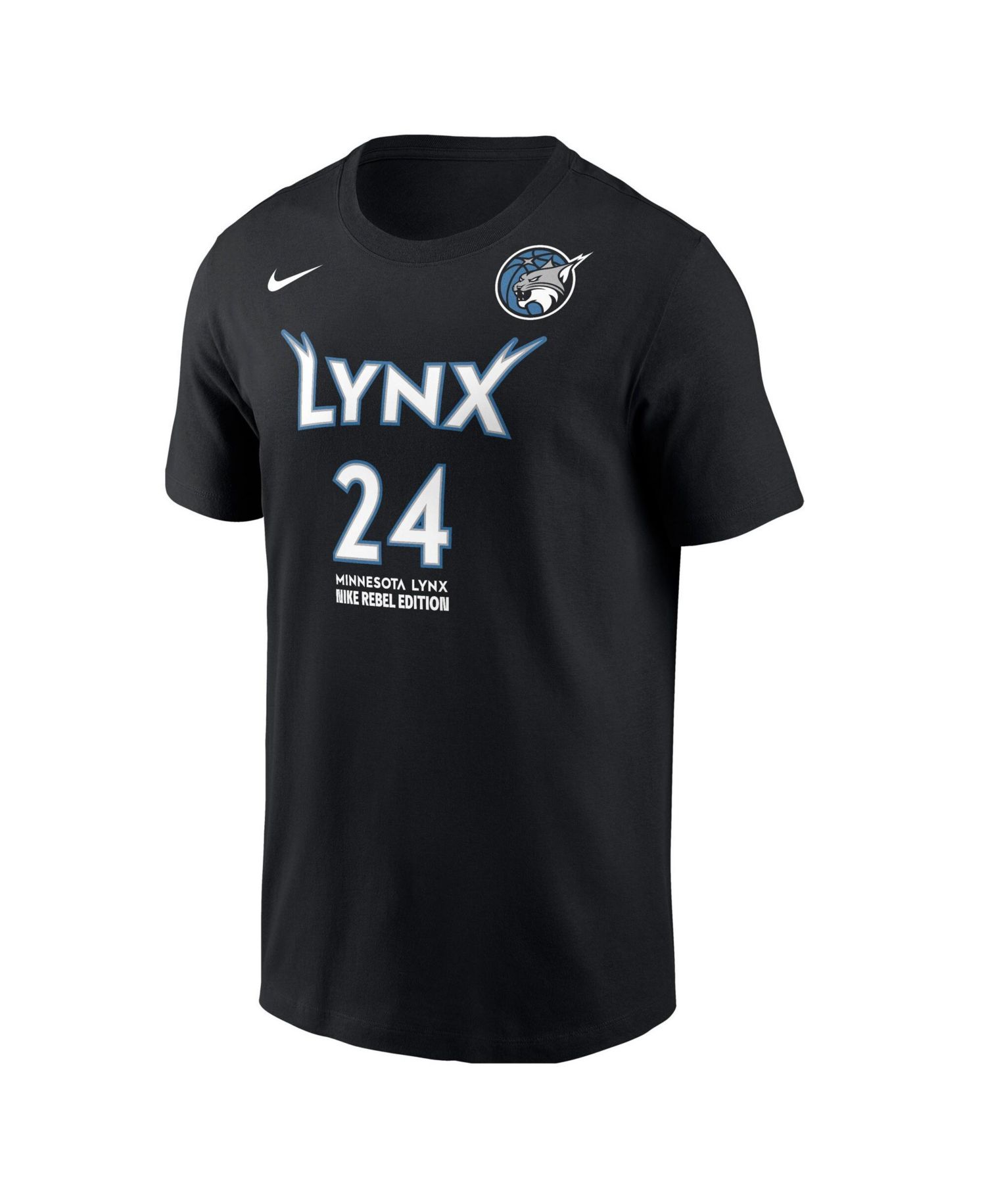 Men's Napheesa Collier Black Minnesota Lynx Name & Number Rebel Edition T-Shirt