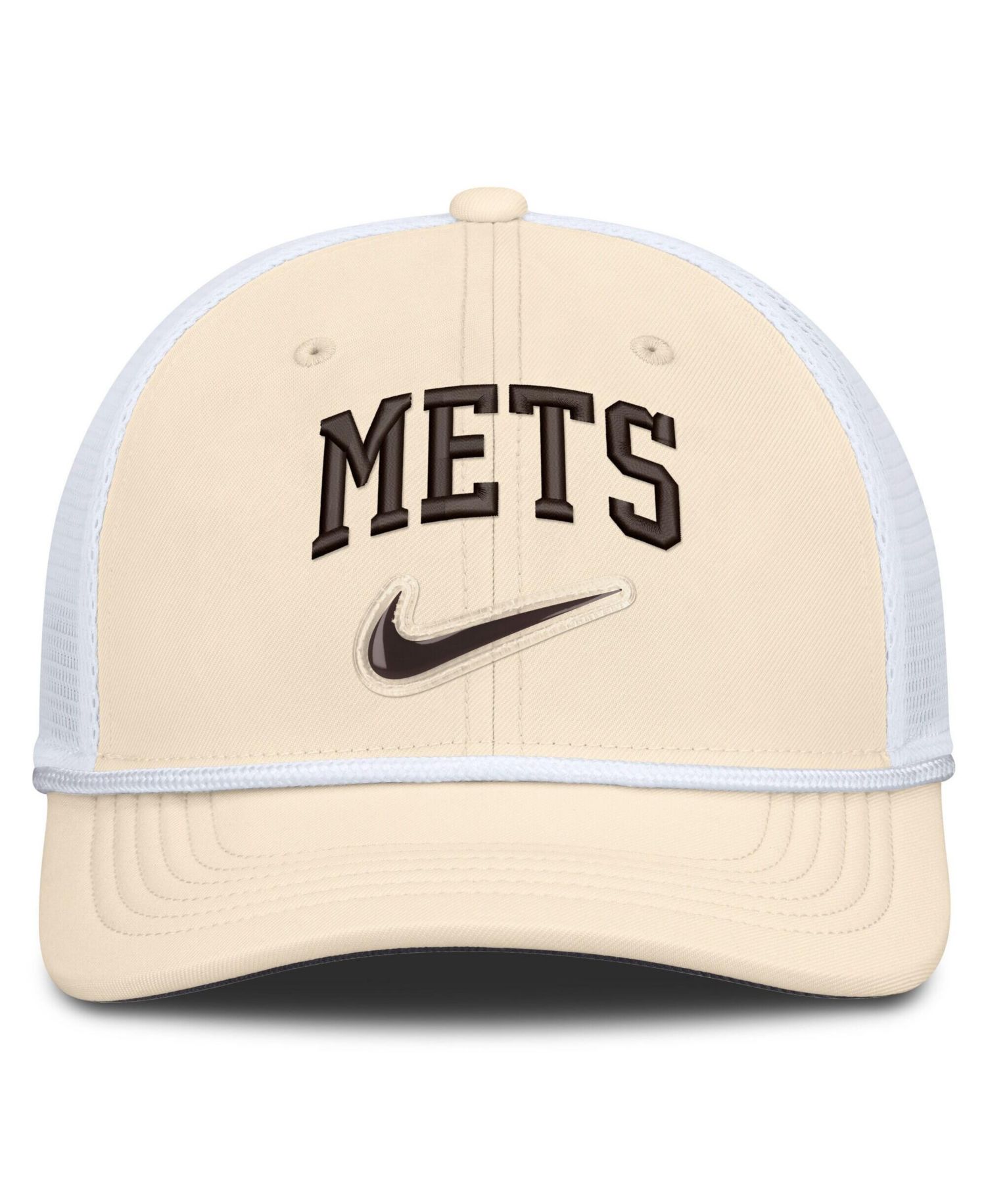 Men's Natural/White New York Mets Rise Dri-FIT Trucker Adjustable Hat
