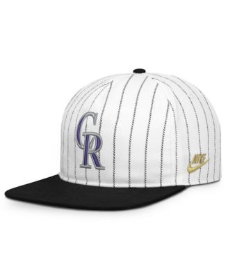Men's White/Black Colorado Rockies Cooperstown Collection Pro Adjustable Hat
