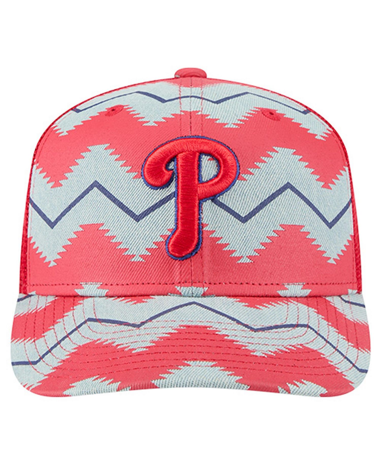 Men's Denim/Red Philadelphia Phillies Aztec Denim 9SEVENTY Adjustable Hat