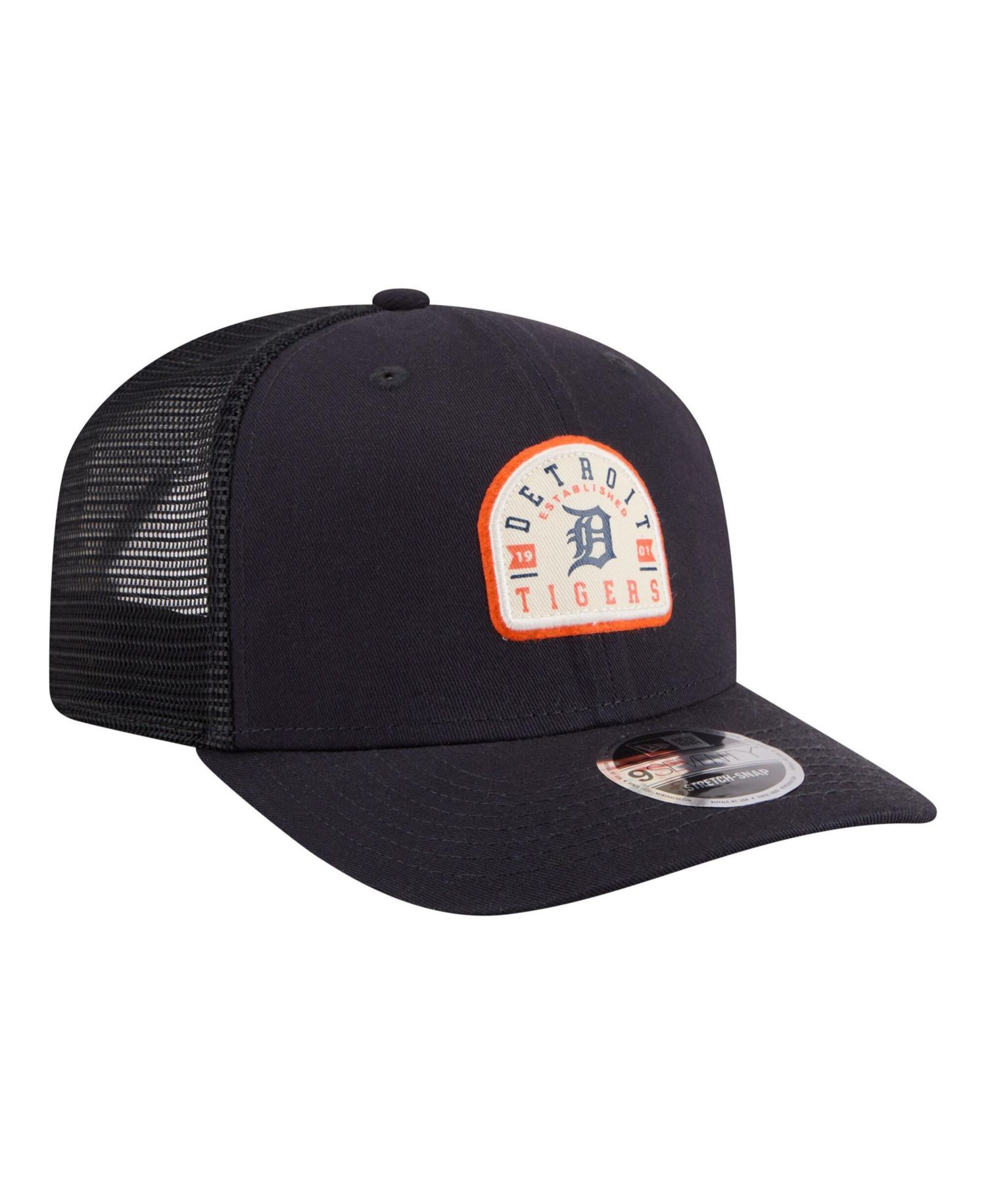 Men's Navy Detroit Tigers Contest 9SEVENTY Adjustable Trucker Hat