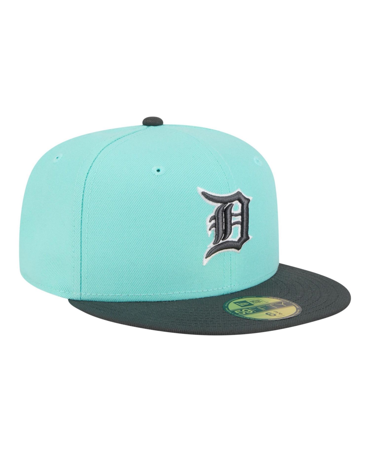 Men's Turquoise/Charcoal Detroit Tigers Two-Tone Color Pack 59FIFTY Fitted Hat